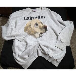 Vintage Labrador Retriever Sweatshirt XL Delta Made in USA Dog Lover Crewneck